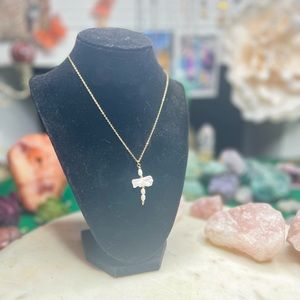 Mother of Pearl Cross Necklace